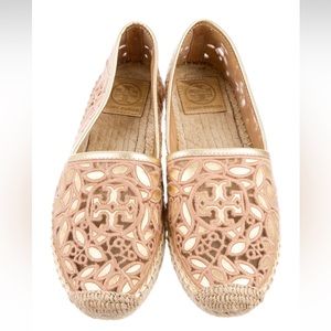 Tory Burch Rhea Embroidered Espadrilles size 7